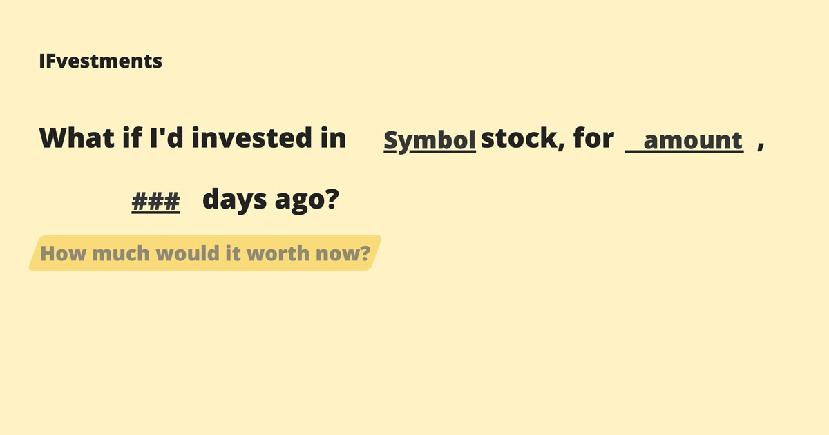 ifvestments stock calculator